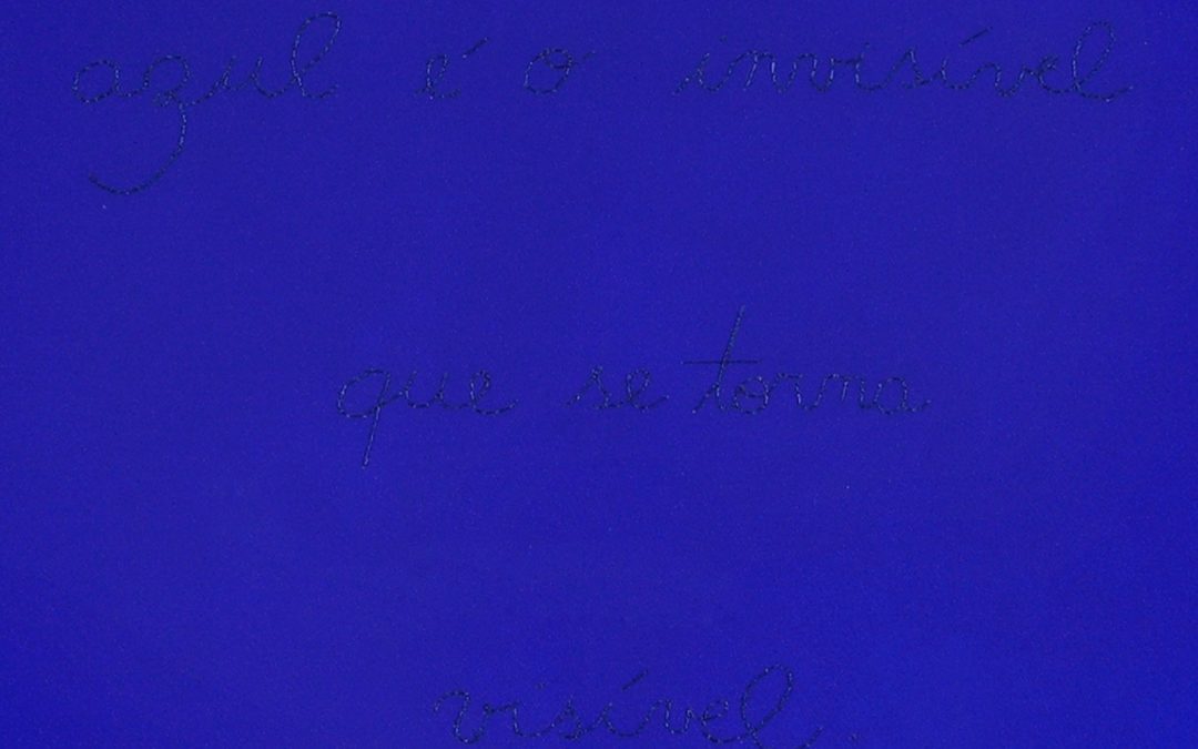 Blue is the invisible becoming visible